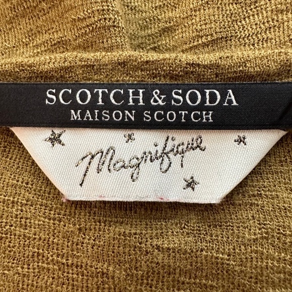 Scotch & Soda Top Womens XL Wool Ruffle Sleeve Raw Hem Minimalist Quiet Luxury - Picture 4 of 16